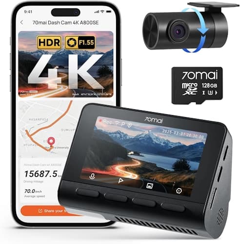 Save 31% on 4K Dual Dash Cam from 70mai