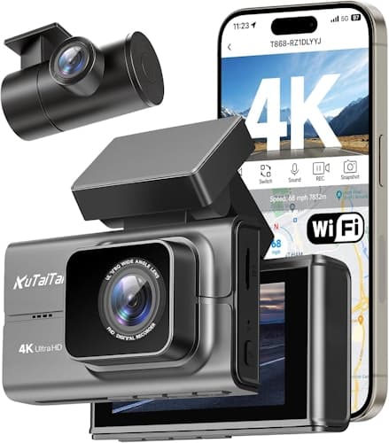 KuTaiTai 4K Dash Camera with WiFi and GPS