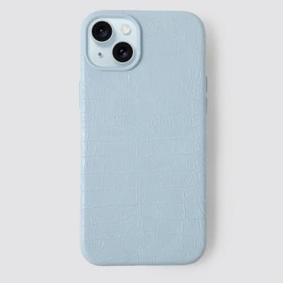 Hello Lux Croc Wrapped Phone Case - 15 Plus/14 Plus Blue