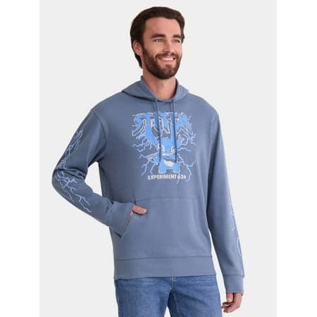 Disney Stitch Men's and Big Men's Graphic Hoodie Sweatshirt, Sizes XS-3XL