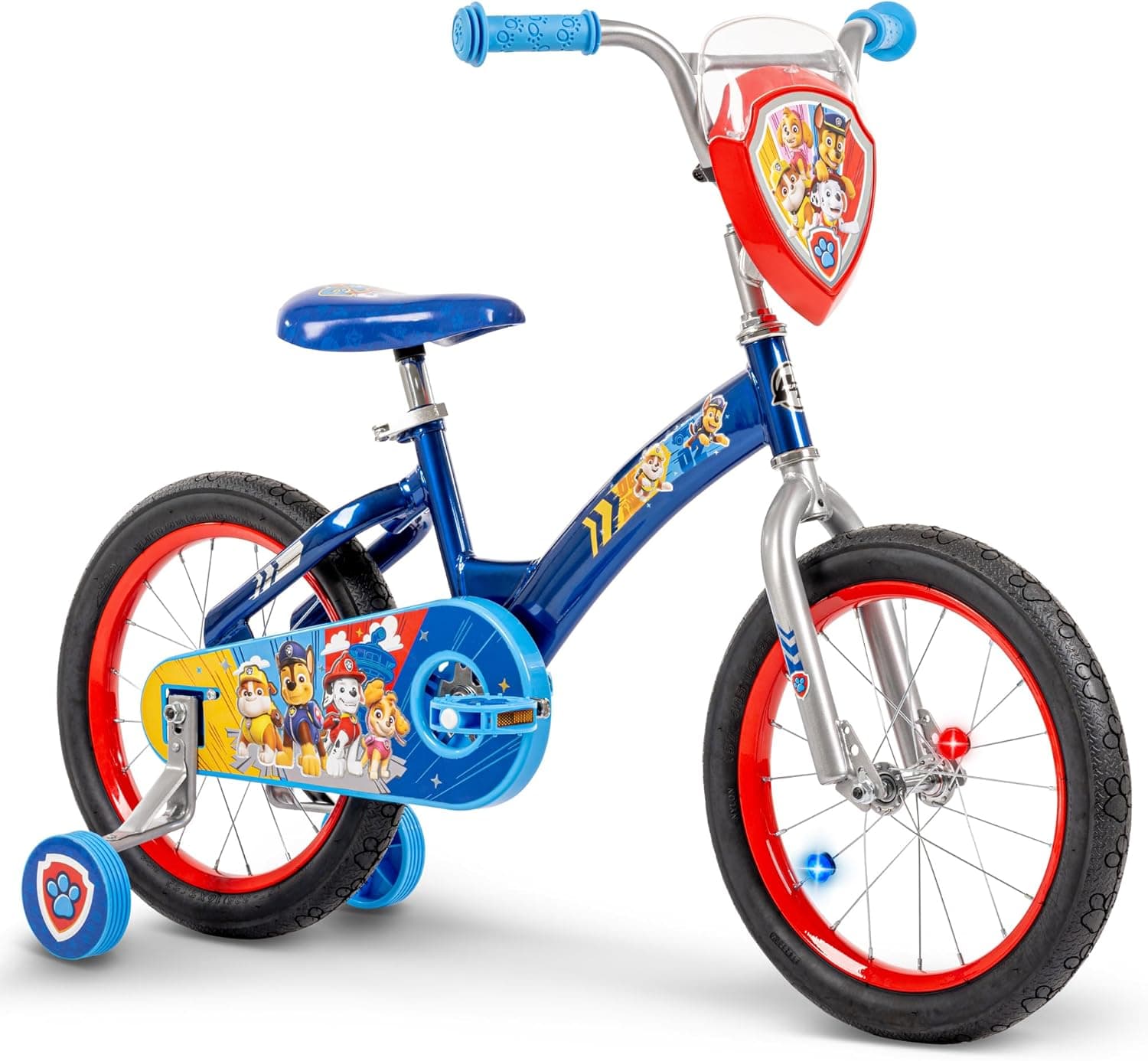 Paw Patrol 16-Inch Kids Bike with Lights and Training Wheels
