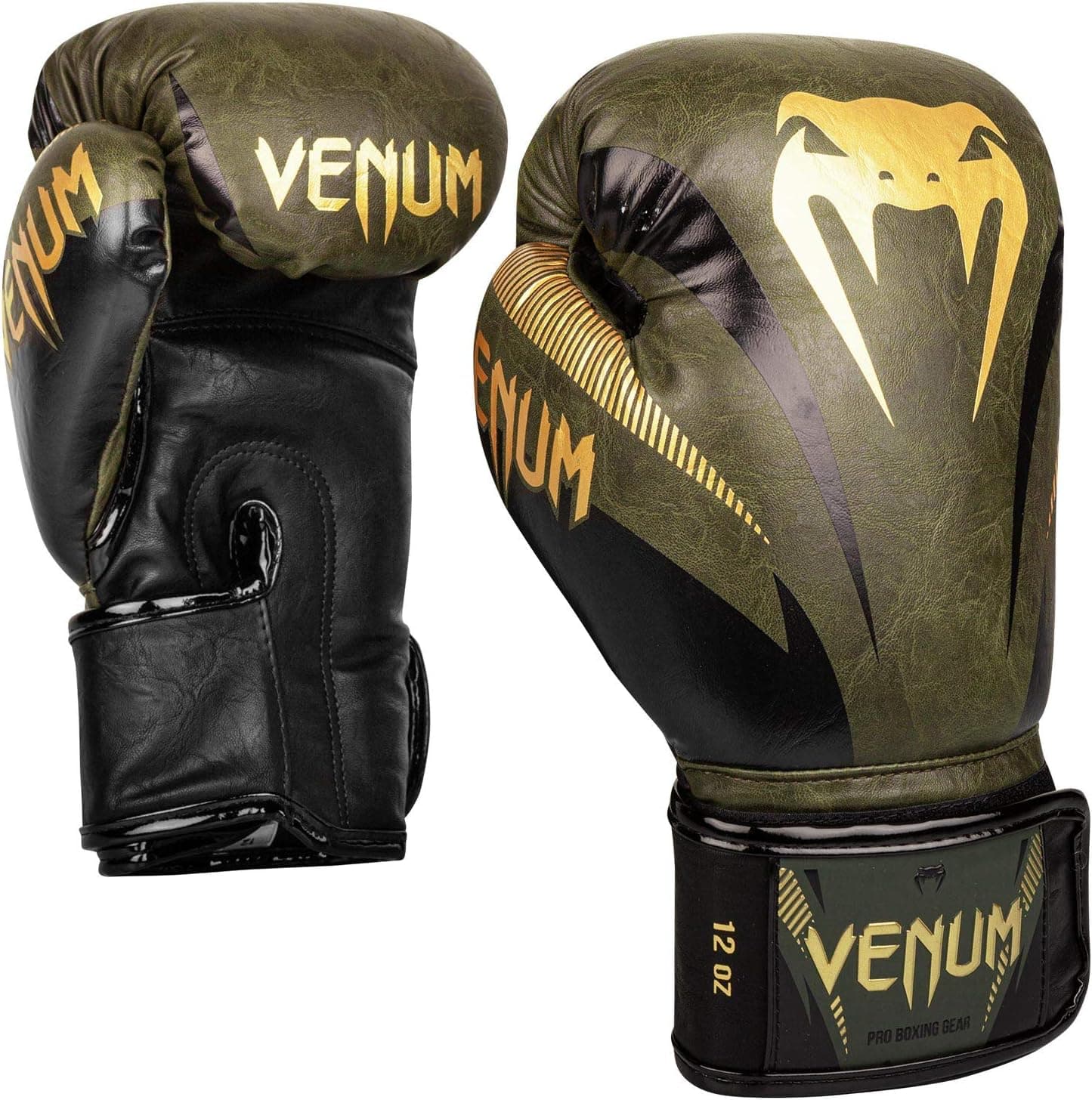 Venum Impact Boxing Gloves - Khaki/Gold, 8oz