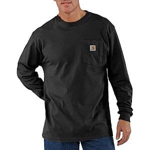 Carhartt Men's Dearborn Loose LS T-Shirt (Black) for $16.40