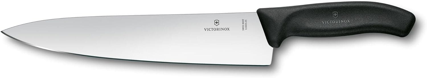 Swiss-Made Victorinox Chef Knife: Stainless Steel Blade, Ergonomic Handle