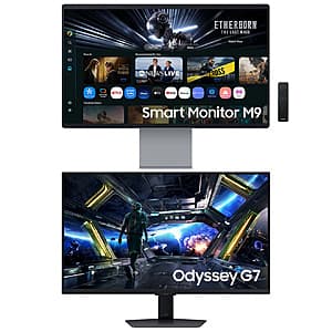 Save on Samsung 4K Monitors: Odyssey G7 IPS 144Hz & M9 QD-OLED 165Hz