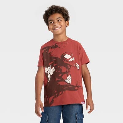 Boys' Marvel Venom Short Sleeve Graphic T-Shirt - Dark Red XS