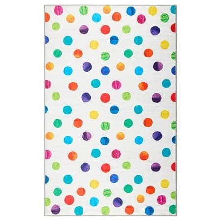 Eric Carle Washable Polka Dot Graphic Children's Area Rug, 5' x 8'
