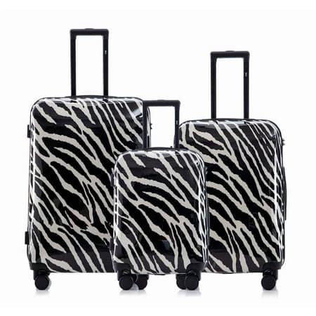 Multi-color Design ABS Hard Shell Lightweight with 360° Dual Spinning Wheels & Combo Lock - Includes 28", 24", 20" 3-Piece Luggage Set