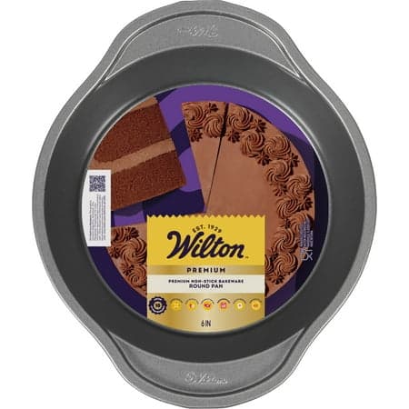 Wilton Premium Non-Stick 6-Inch Round Cake Pan 6X2 Baking Pan, Packaging May Vary