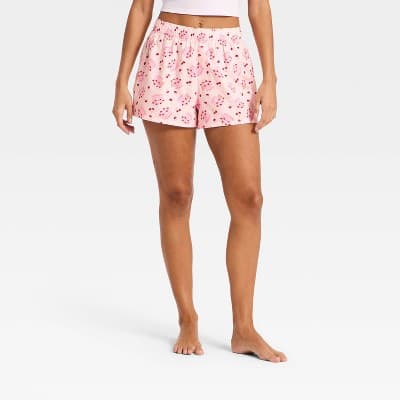 Women's Boxer Pajama Shorts - Wild Fable™ Pink Cake S