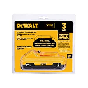 Save on DeWALT 20V Max Lithium Ion Battery Pack