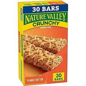 Save 15% on 30-Count Nature Valley Crunchy Peanut Butter Granola Bars