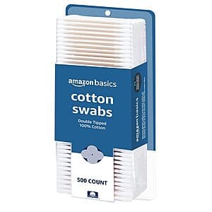 500-Count Amazon Basics Double Tipped Cotton Swabs $2.30 w/ Subscribe & Save