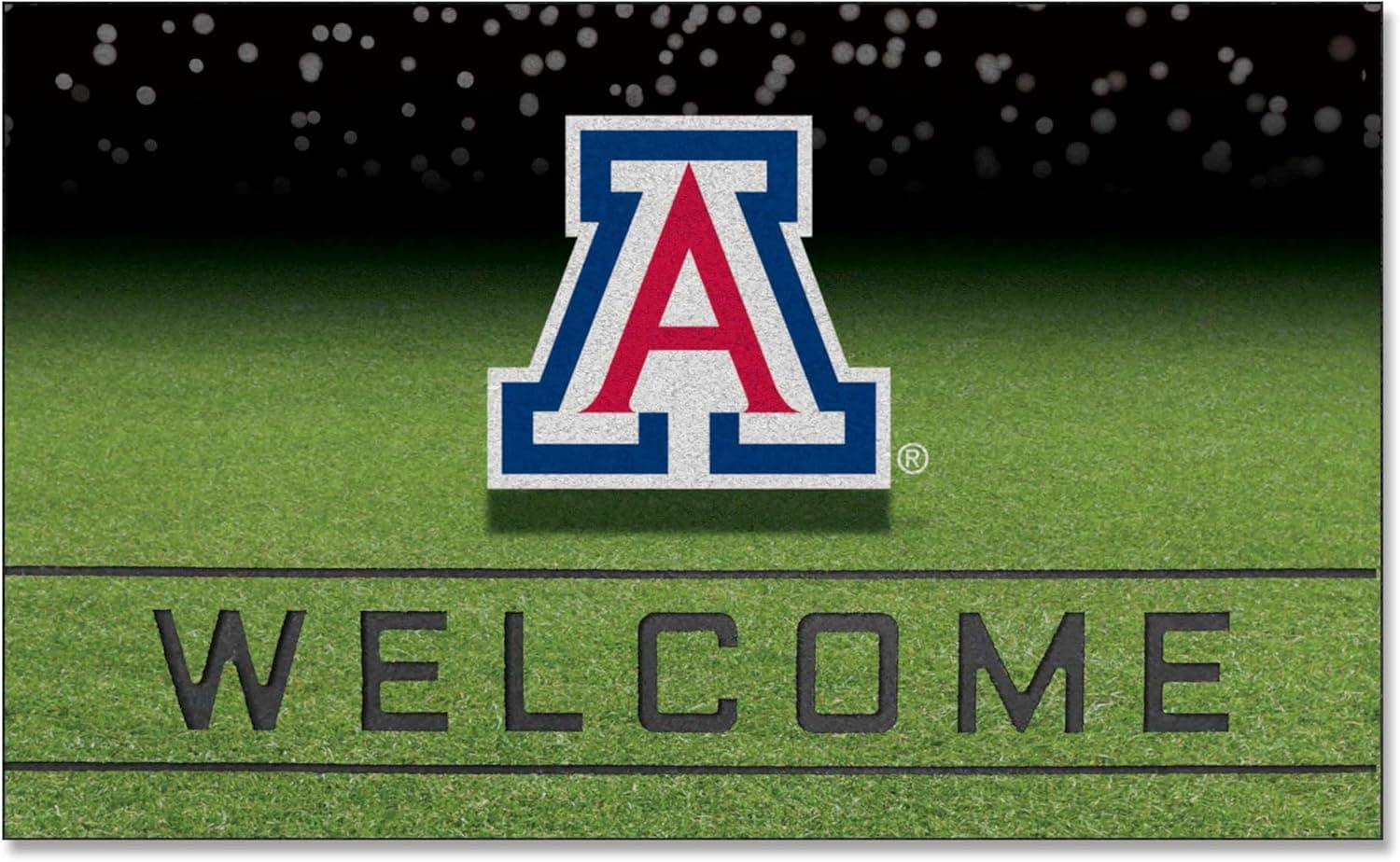 FANMATS 22523 Arizona Wildcats Crumb Rubber Outdoor Door Mat - 18in. x 30in.