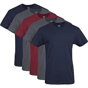 Gildan Men's Crew T-Shirts (5-Pack, Various Colors) - $14.45 or Less