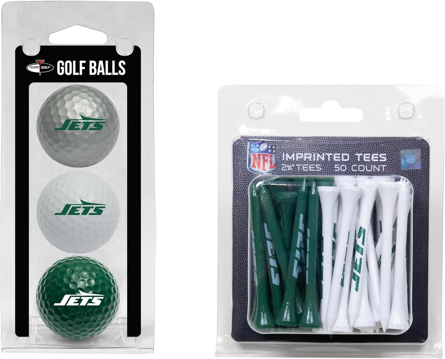 Officially Licensed NFL Golf Balls & Tees Set - New York Jets