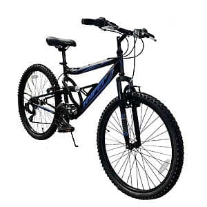 Hyper Bicycles Shocker Adult Mountain Bike in Black/Blue