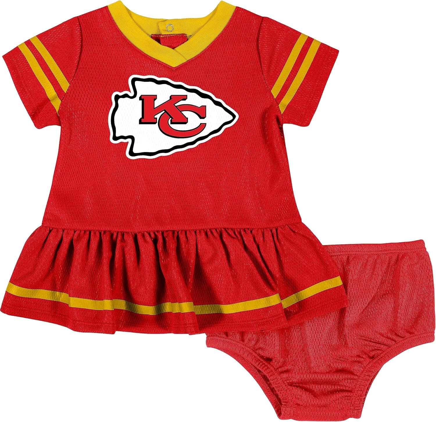 Gerber NFL Girls Team Jersey and Diaper Cover Dress, Team Color, 0-3 Months US