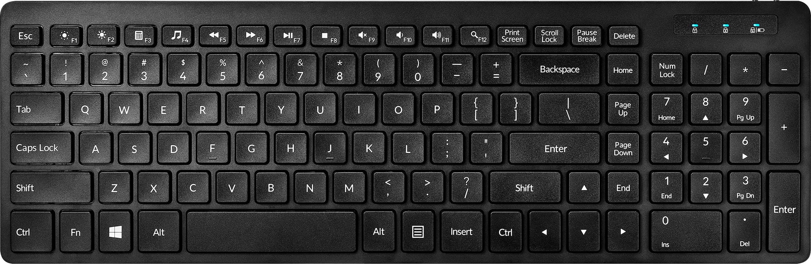 Insignia™ - Full-size Bluetooth Scissor Switch Keyboard - Black