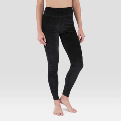Wander by Hottotties Women's Velour Thermal Leggings - Black L
