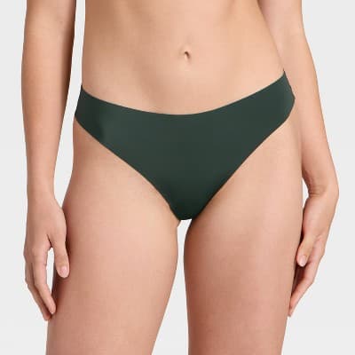 Women's Invisible Edge Thong Underwear - Auden™ Green XL