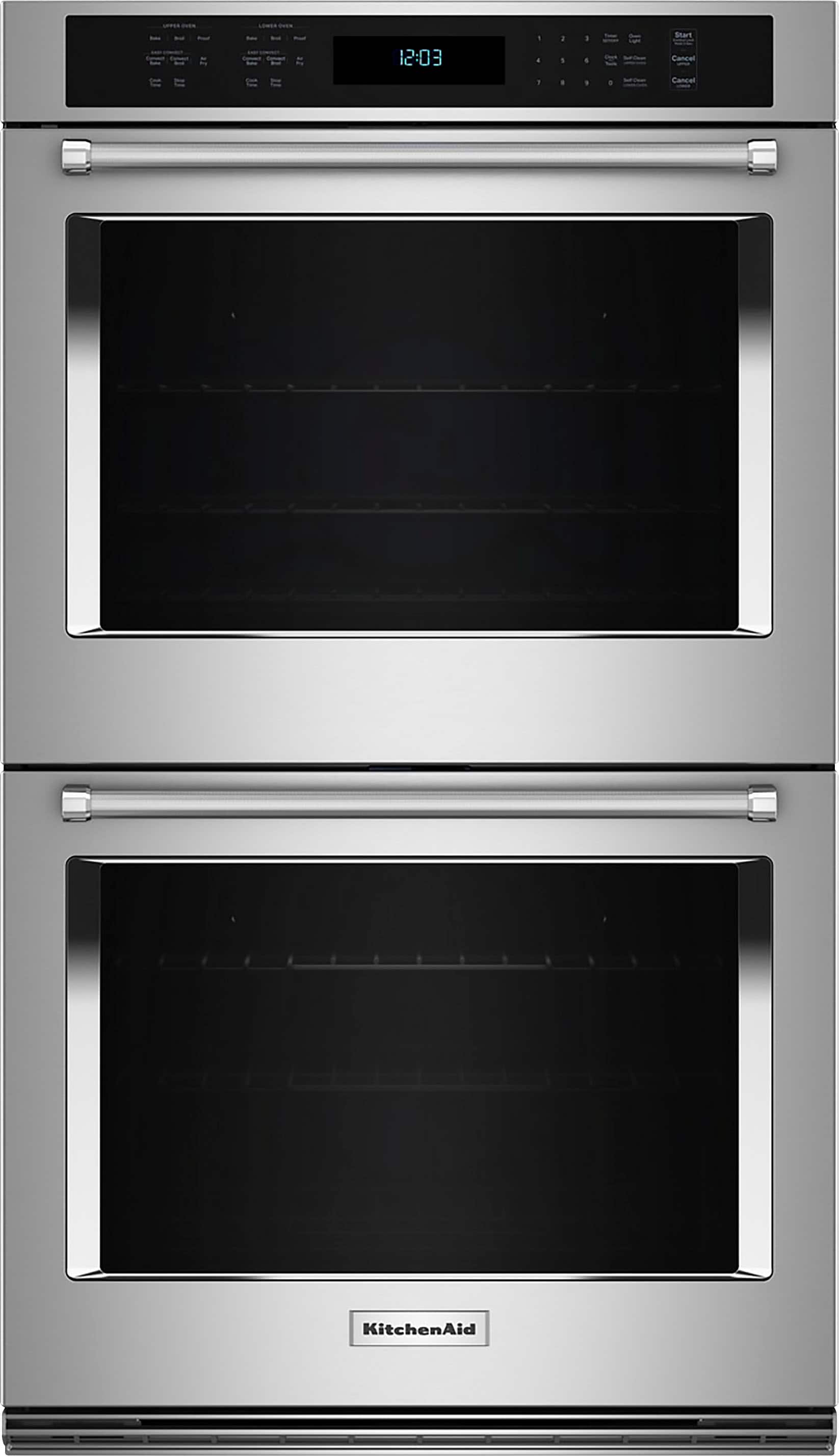 KitchenAid - 30" Built-In Electric Convection Double Wall Oven with Air Fry Mode - Stainless Steel