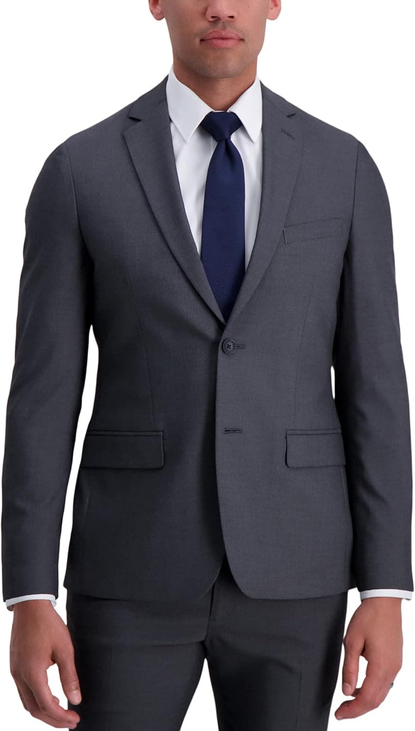 Save Big on Haggar Men's Suit Separates - Slim Fit Grey Herringbone