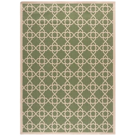 SAFAVIEH Courtyard Carol Geometric Indoor/Outdoor Area Rug, 8' x 11', Green/Beige