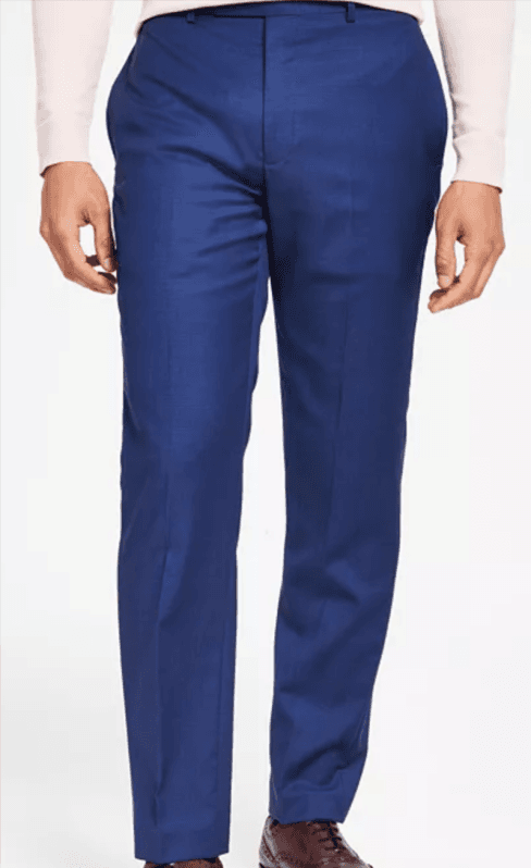 Calvin Klein Men's Slim-Fit Wool-Blend Stretch Suit Pants