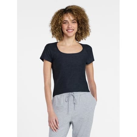Athletic Works Women's ButterCore Fashion Tee with Short Sleeves, Sizes XS-XXXL