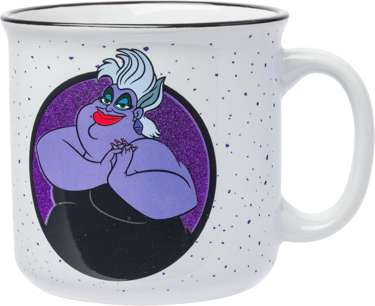Ursula's Wicked Mug: Disney Villains Ceramic Glitter Camper