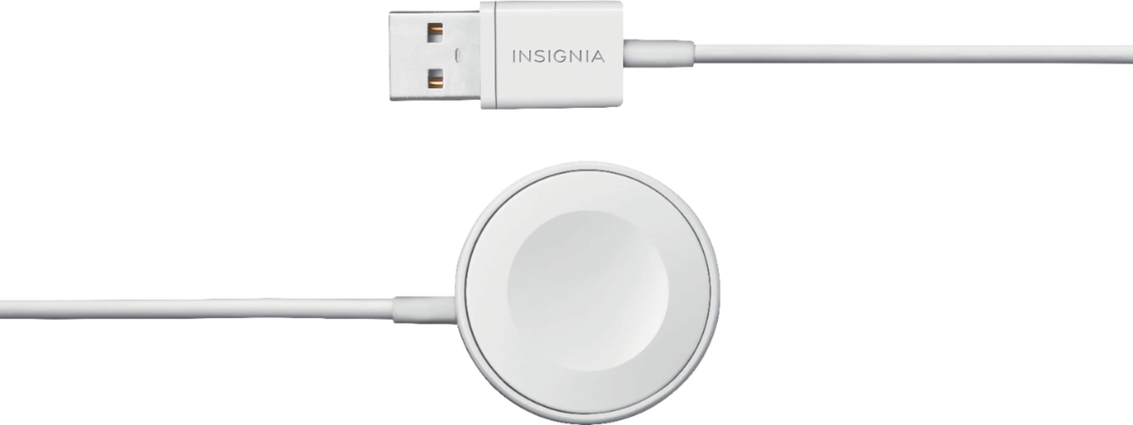 Insignia™ - Apple Watch Magnetic Charging Cable to USB Type-A Cable (4ft) - White