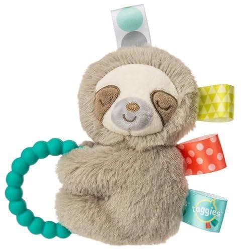 Cuddly Taggies Sensory Stuffed Animal with Teether Ring