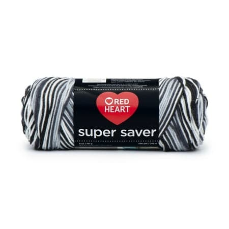 Red Heart® Super Saver™ #4 Medium Acrylic Yarn, Zebra 5oz/142g 236 Yards