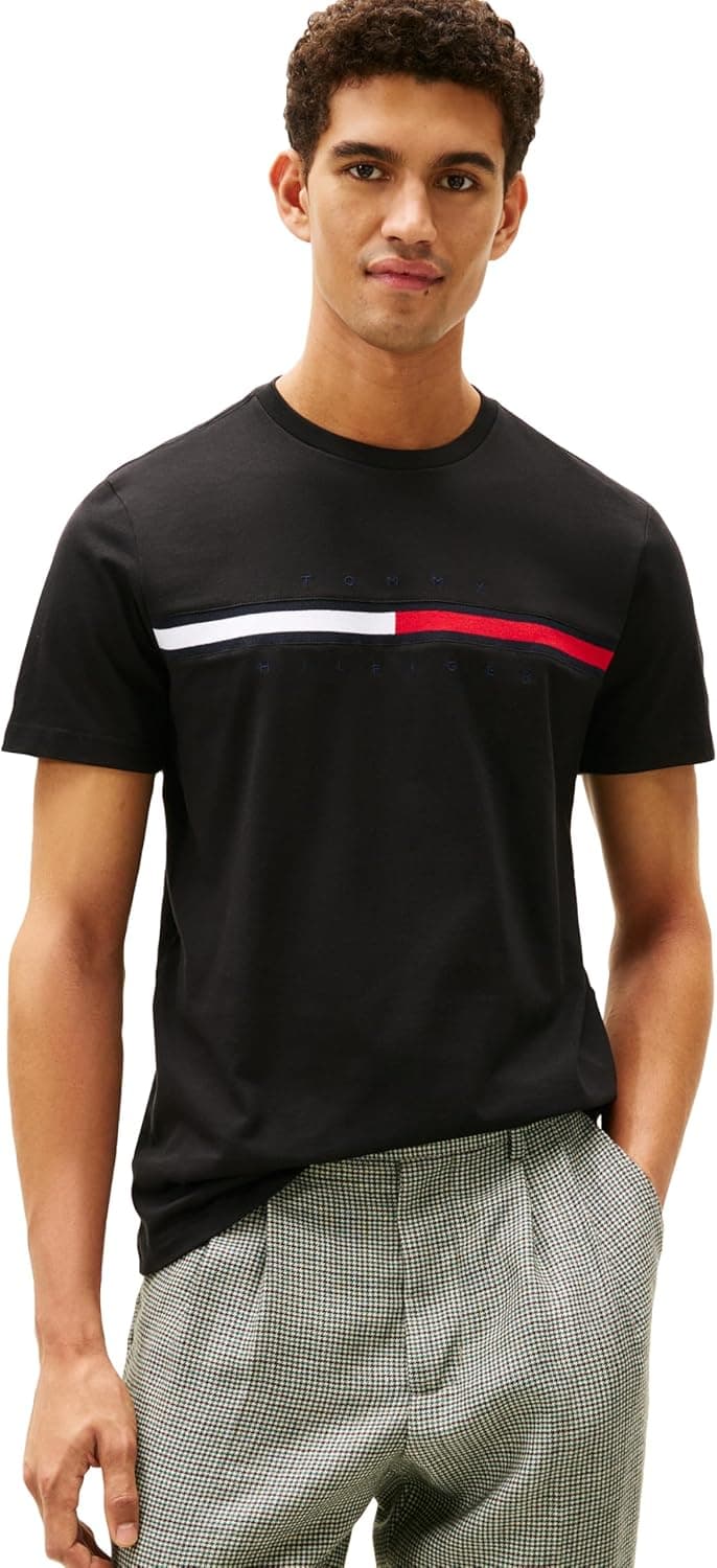 Tommy Hilfiger Men's Short Sleeve Logo T-Shirt, 50% Off