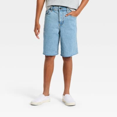 Boys' Loose Jorts - art class™ Medium Wash XS