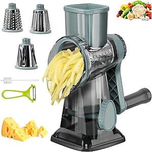 Versatile Manual Cheese Grater in Blue