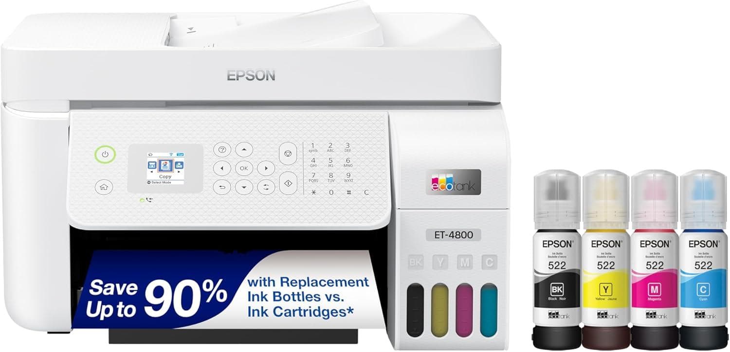 33% Off the Epson EcoTank ET-4800 All-in-One Cartridge-Free Printer