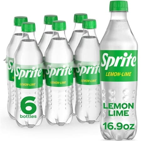 Sprite Lemon Lime Soda Pop, 16.9 fl oz, 6 Pack Bottles