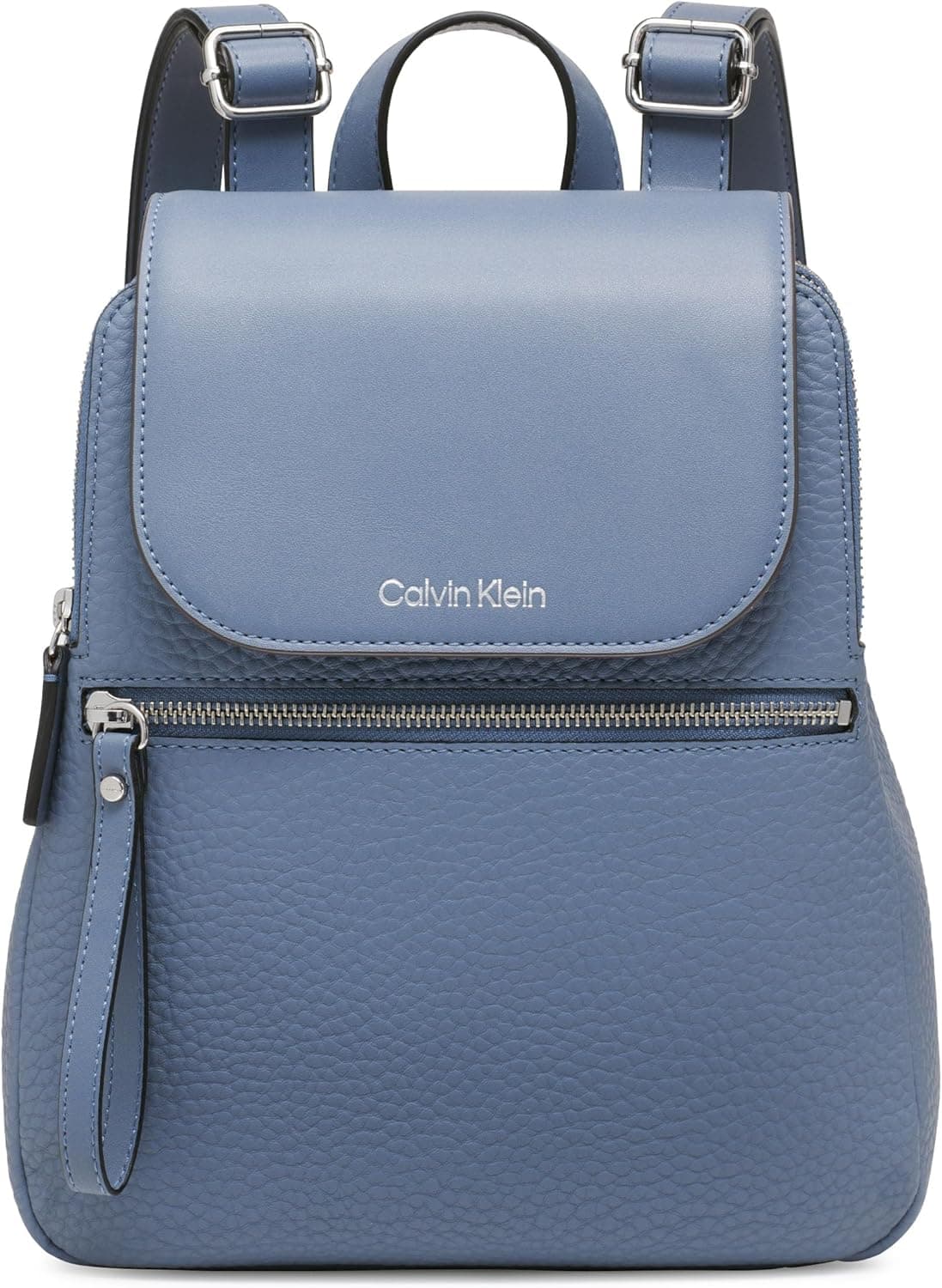 50% Off Calvin Klein Reyna Flap Backpack in Flint Stone Blue