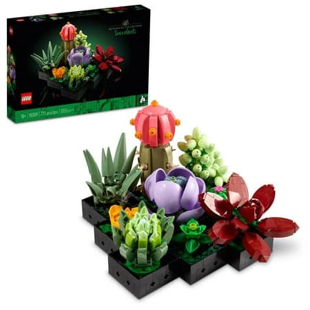 LEGO Botanicals Succulents - Artificial Indoor Plant Building Set for Home, Kitchen, Desk Decor Adults Ages 18+ - Creative Birthday or Housewarming Gift Idea - 10309