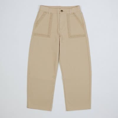 Owillo® Girls' Ladder Trim Pants - Khaki M