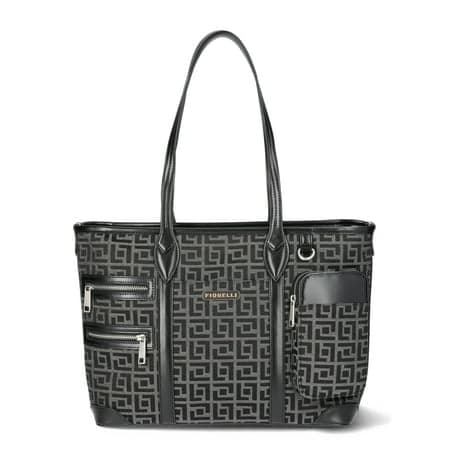 Fiorelli Women's Brooke Tote Bag, Black Geo Jacquard