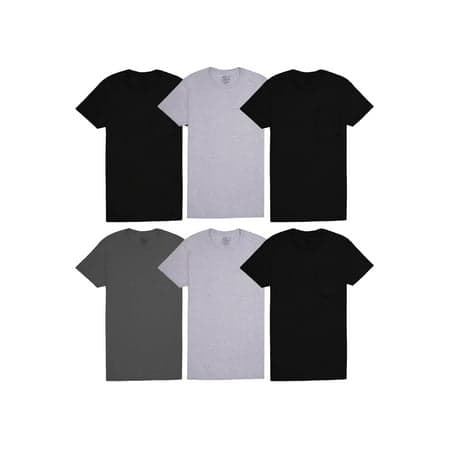 Fruit of the Loom Men's Eversoft Pocket T-Shirt Undershirts, 6-Pack