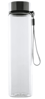 Mainstays 18oz Stainless Steel Screw Cap Lid Plastic Water Bottle w/ Strap Walmart