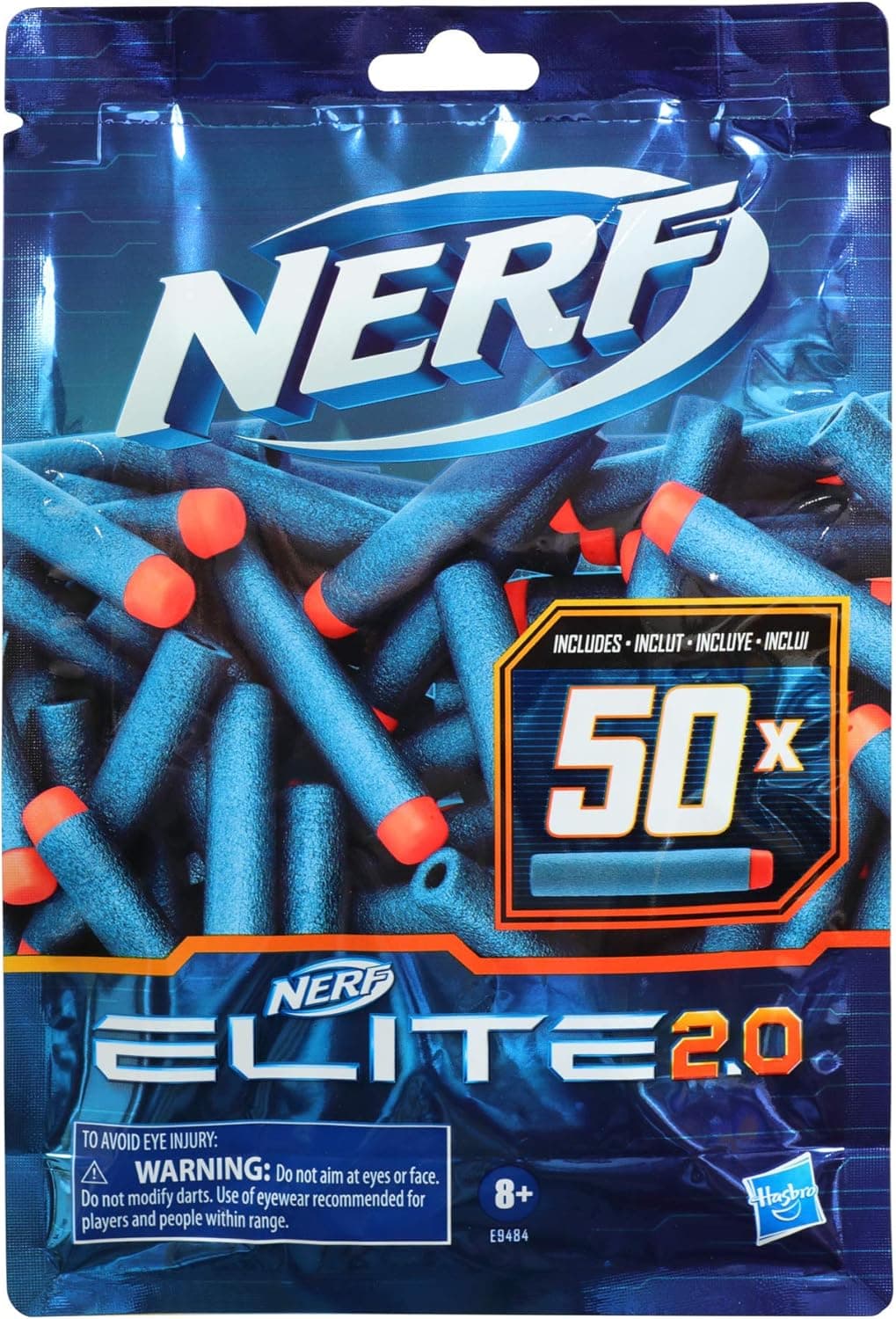 Nerf Elite 2.0 Blaster Dart Refill - 50 Foam Darts for All Elite Blasters