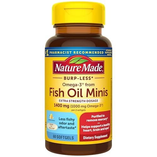 Nature Made Fish Oil Softgels - Burp-Free, 60 Count