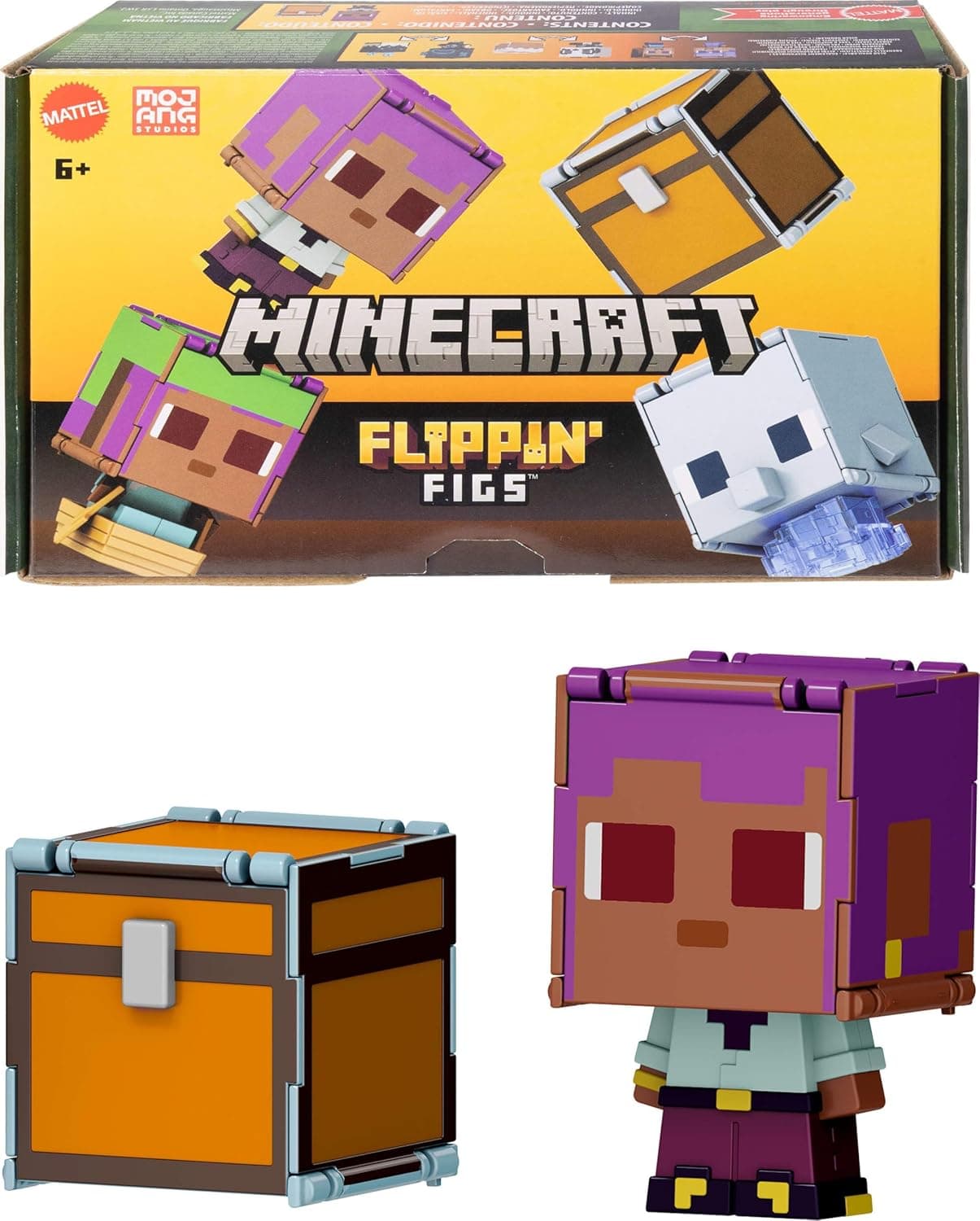 Mattel Minecraft Flippin' Figs 2-Pack: Fidget Fun & Adventure