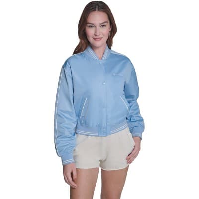 Champion Women's Cropped Varsity Jacket - Blue S