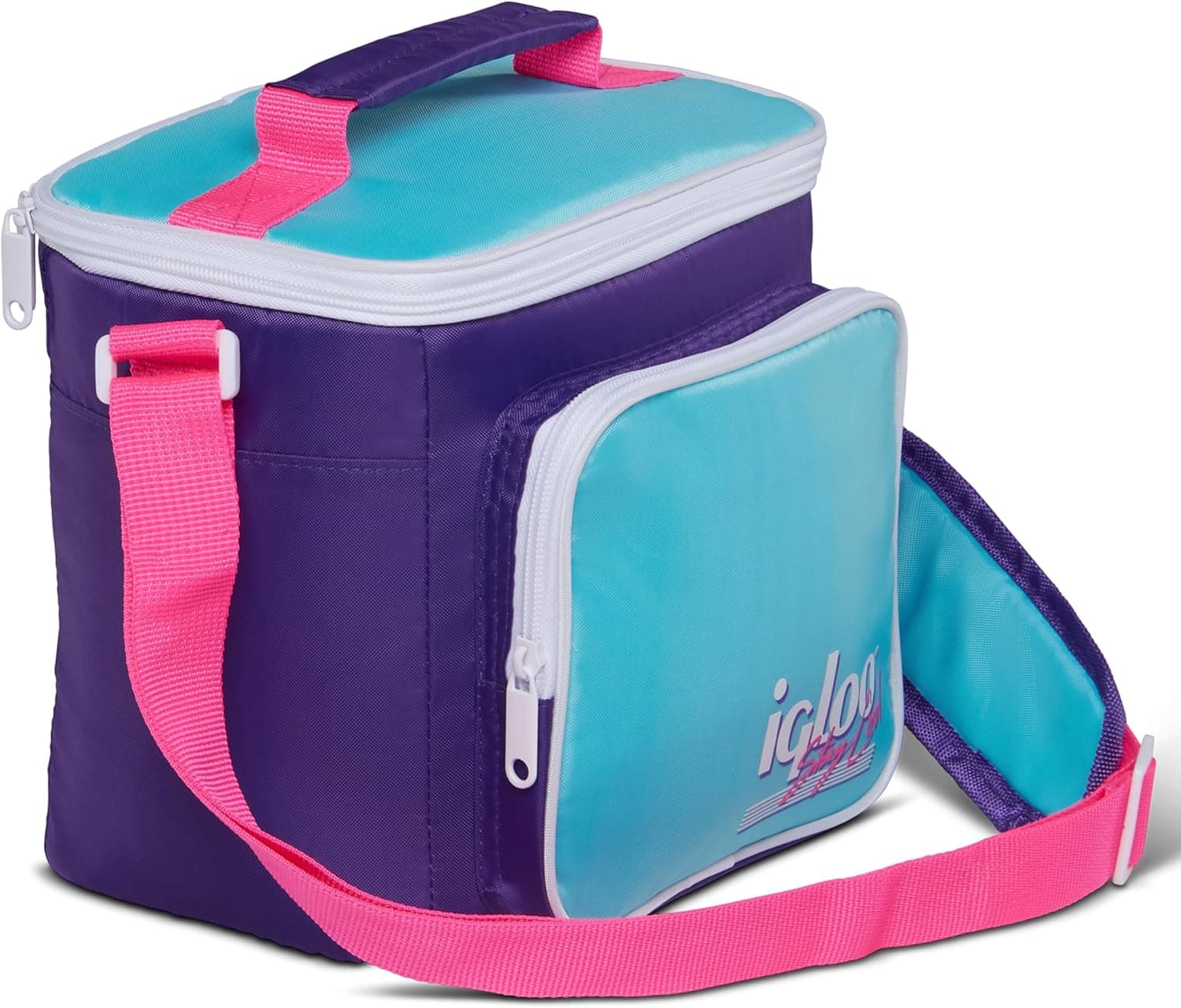 Retro Lunch Box Cooler in Purple - 18% Off